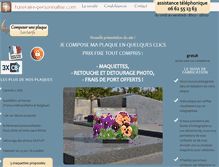 Tablet Screenshot of funeraire-personnalise.com